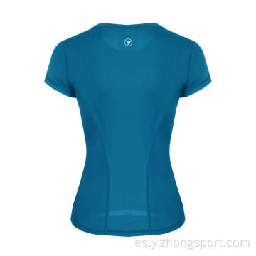 Camiseta para mujer de ajuste seco que absorbe la humedad y transpirable